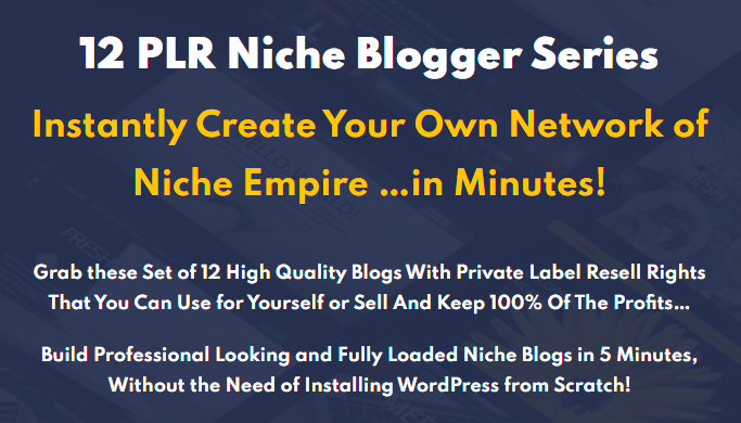 [GET] 12 PLR Niche Blogs Bundle Free Download