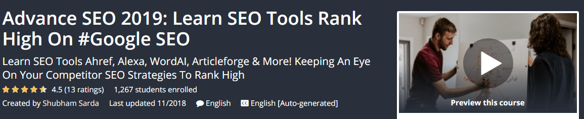 [GET] Advance SEO 2019: Learn SEO Tools Rank High On #Google SEO Download