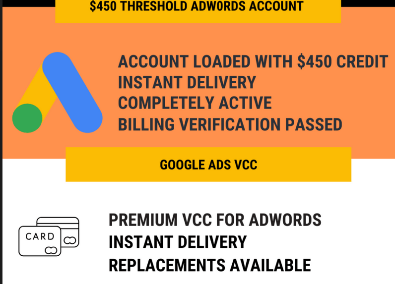 [GET] Adwords Fully Verified $450 Credits Account and VCC | All in One Package Download