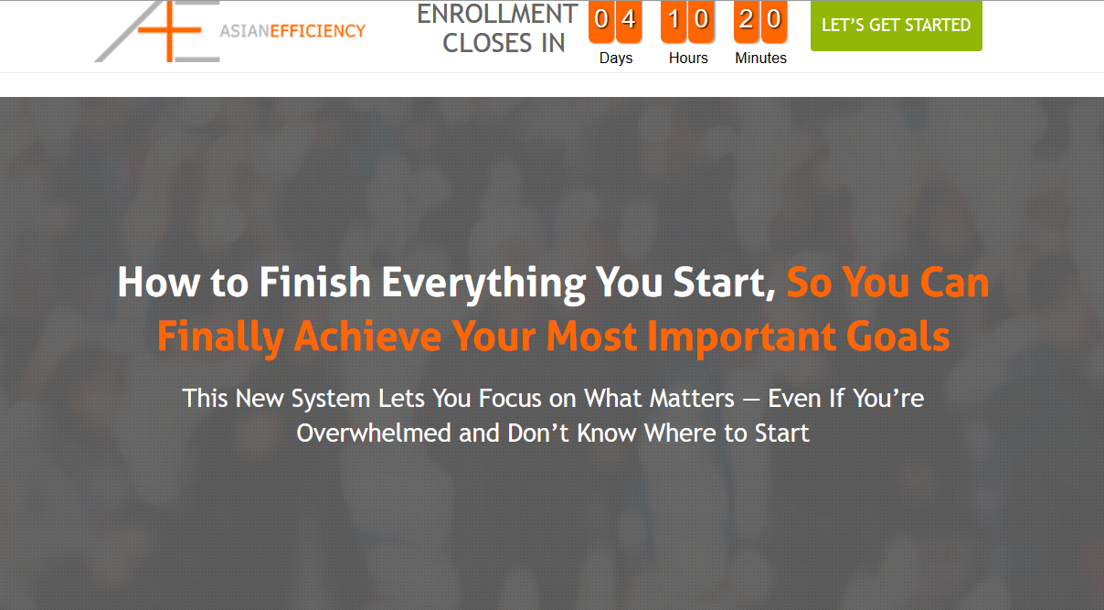 [SUPER HOT SHARE] AsianEfficiency Finisher’s Fastlane – Increase Your Productivity And Focus Download