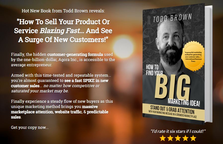 [GET] Big Marketing Idea Book by Todd Brown Download