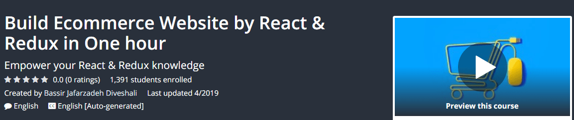 [GET] Build Ecommerce Website by React & Redux in One Hour Download