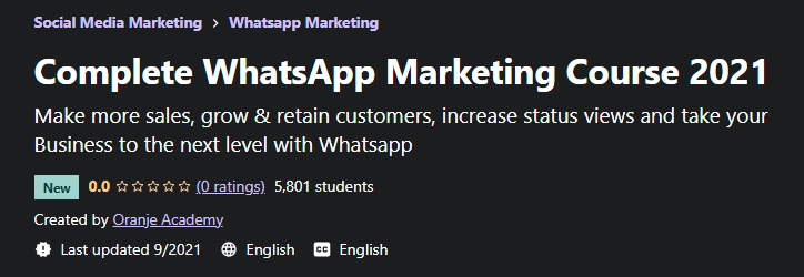 [GET] Complete WhatsApp Marketing Course 2021 Free Download