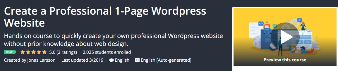 [GET] Create a Professional 1-Page WordPress Website Download