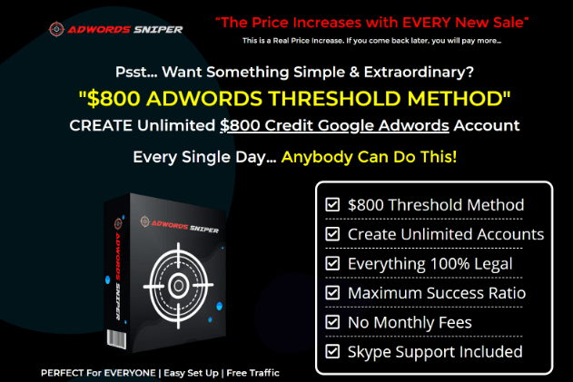 [SUPER HOT SHARE] Create Unlimited $850 threshold Adwords Account With High Success Ratio – WORLDWIDE WORKING METHOD Download