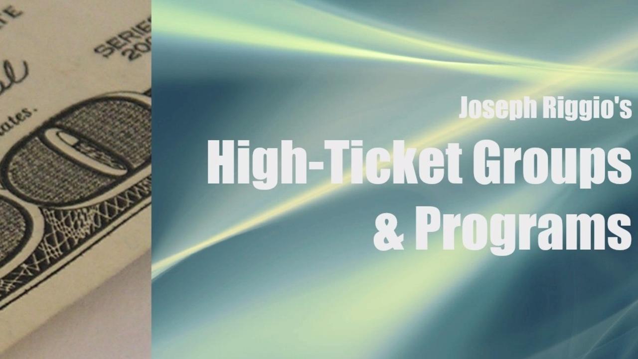 [SUPER HOT SHARE] Dr. Joseph Riggio – Million-Dollar High-Ticket Groups & Programs 2.0 Download