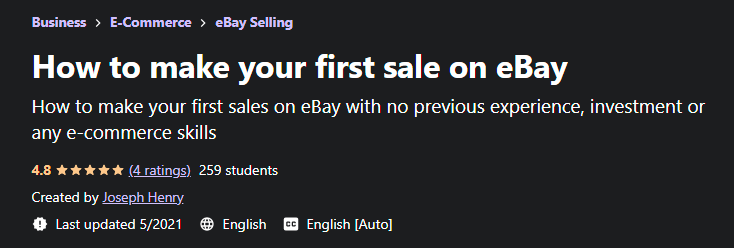 [GET] How to make your first sale on eBay Free Download