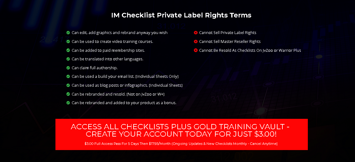 [GET] IM Checklist [2020 versions] Free Download