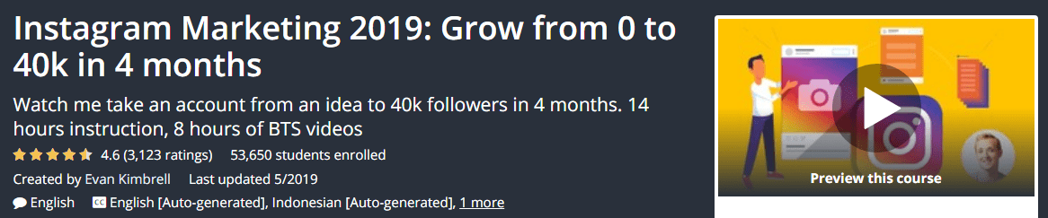 [GET] Instagram Marketing 2019: Grow from 0 to 40k in 4 months Download