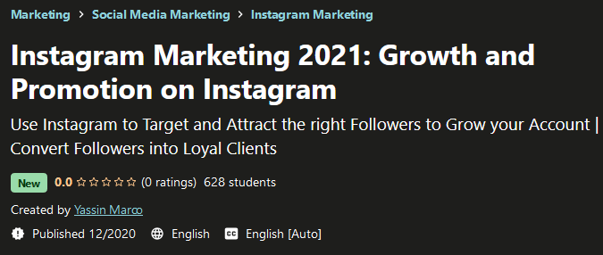 [GET] Instagram Marketing 2021: Growth and Promotion on Instagram Free Download