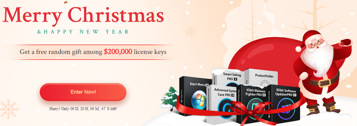 [GET] IObit Christmas Giveaway – 200,000 License Keys Free Download