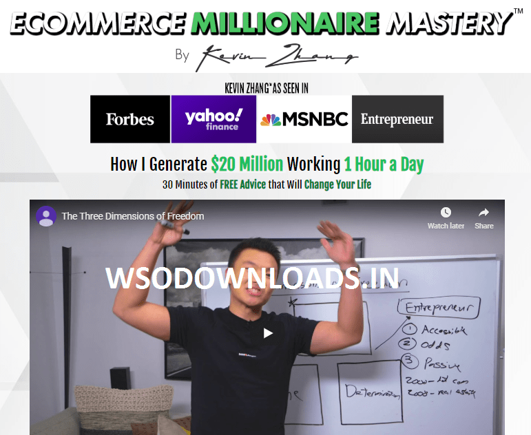 [SUPER HOT SHARE] Kevin Zhang – Ecommerce Millionaire Mastery UP3 Download