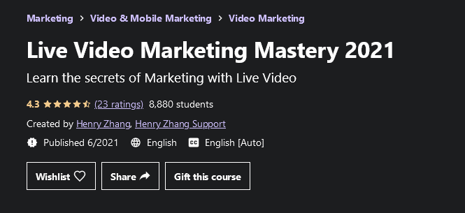 [GET] Live Video Marketing Mastery 2021 Free Download