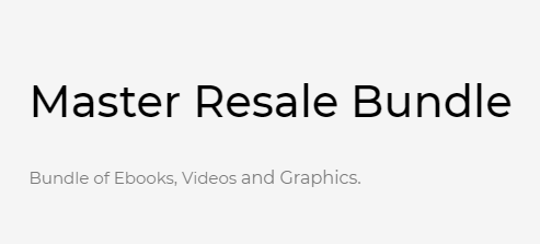 [GET] Master Resale Bundle – eBooks, Videos, Graphics Pack Download