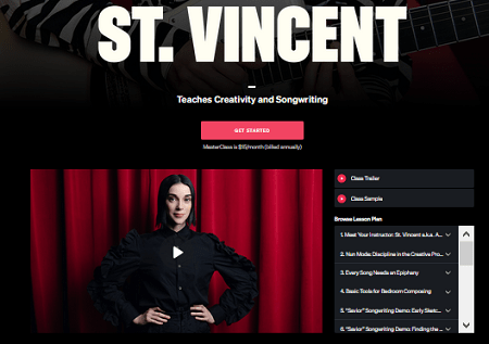 [SUPER HOT SHARE] MasterClass – St. Vincent Teaches Creativity & Songwriting Download