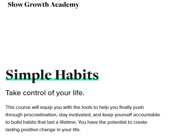 [GET] Matt D’avella – Slow Growth Academy – Simple Habits(2020) Free Download