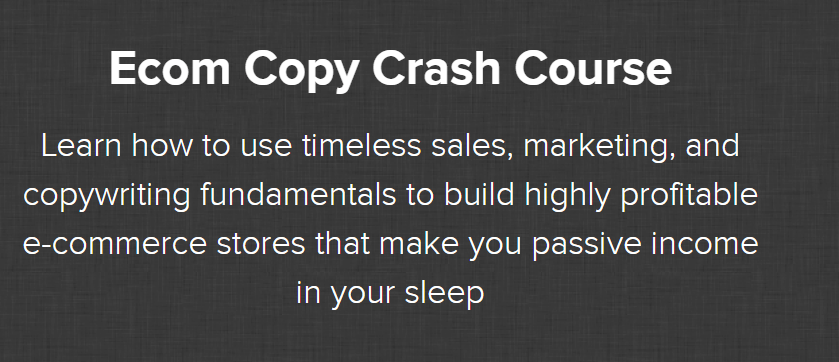 [GET] Nate Schmidt – Ecom Copy Crash Course Free Download