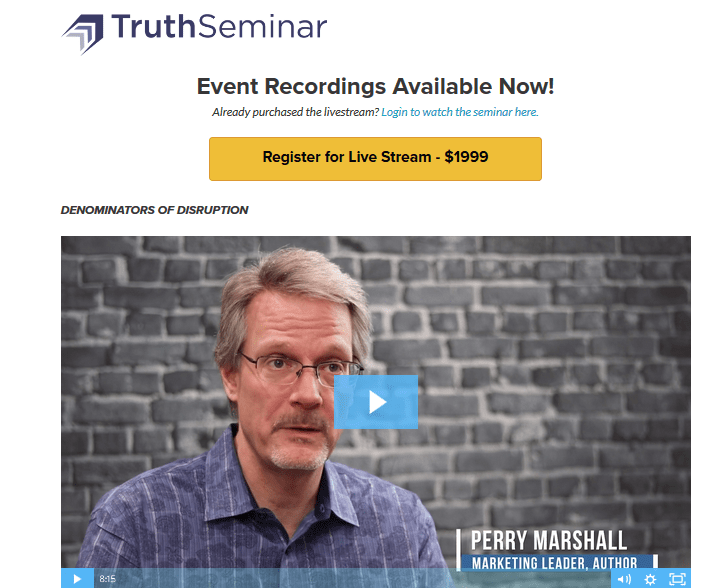 [SUPER HOT SHARE] Perry Marshall – Truth Seminar Download