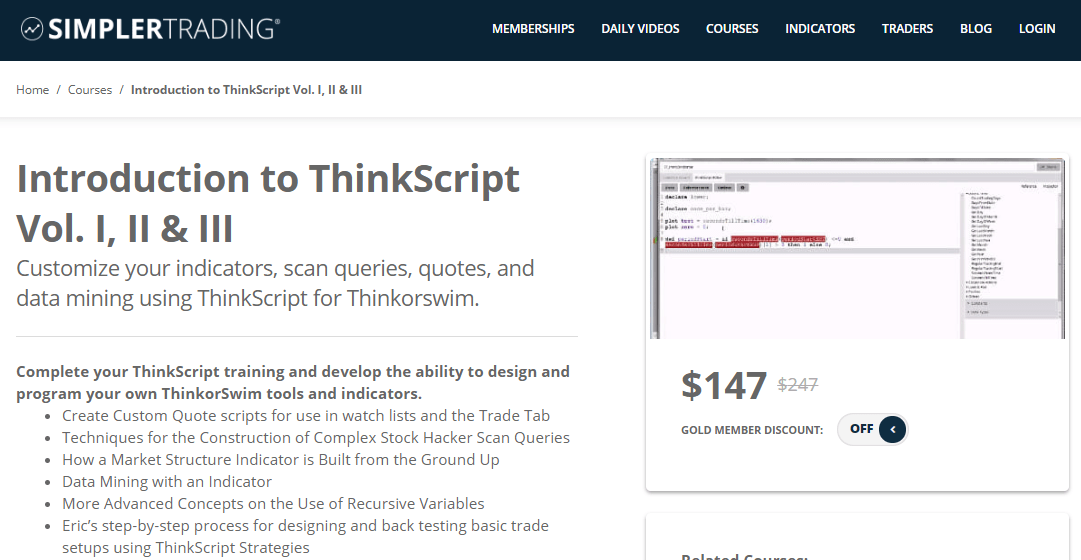 [SUPER HOT SHARE] Simpler Trading – INTRODUCTION TO THINKSCRIPT VOL. I, II & III Download
