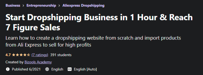 [GET] Start Dropshipping Business in 1 Hour &amp; Reach 7 Figure Sales Free Download