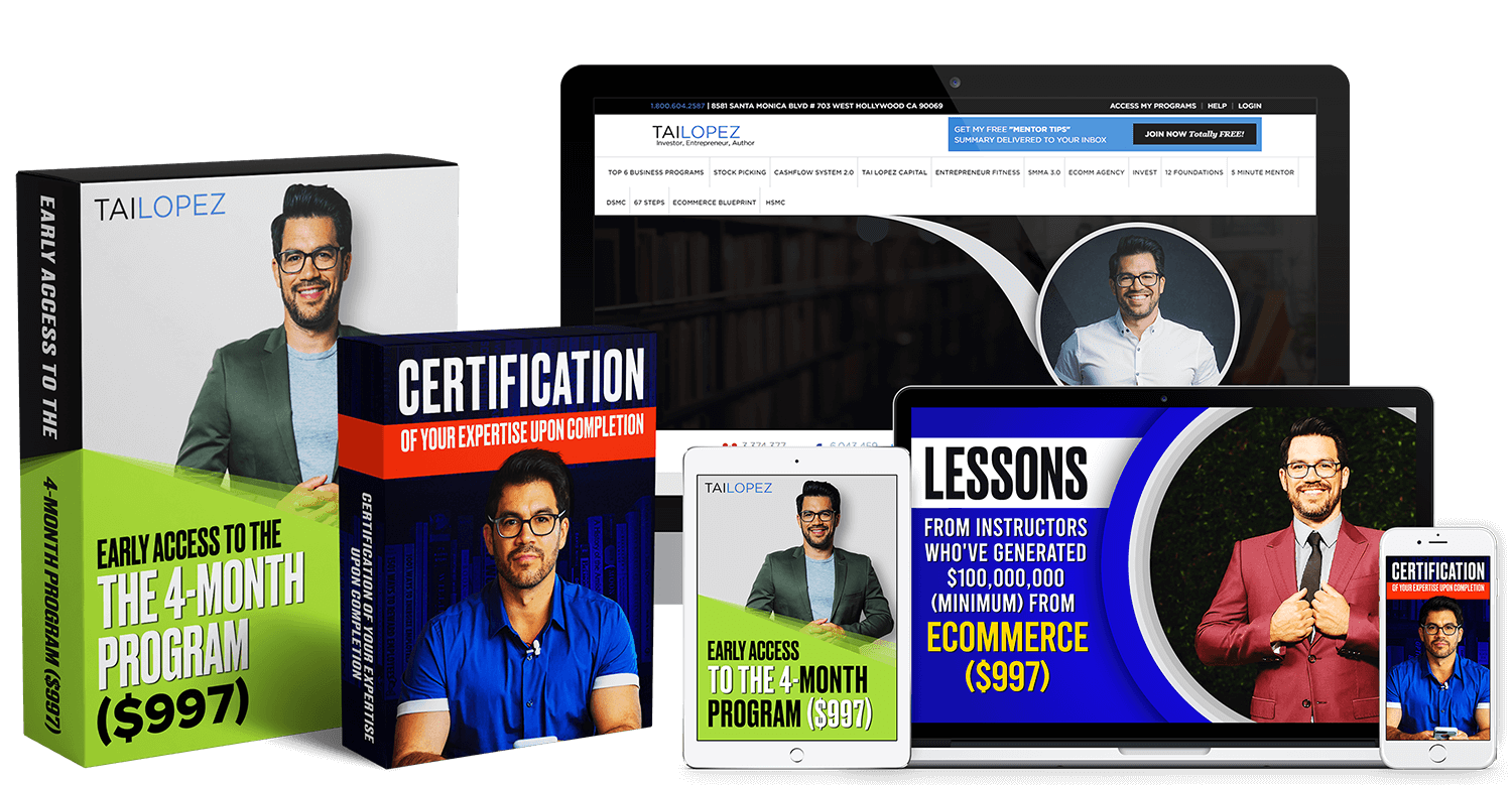 [SUPER HOT SHARE] Tai Lopez – Ecommerce Specialist Certification Download