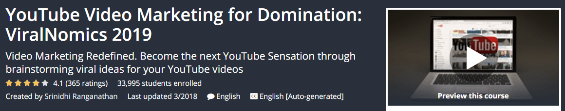[GET] YouTube Video Marketing for Domination: ViralNomics 2019 Download
