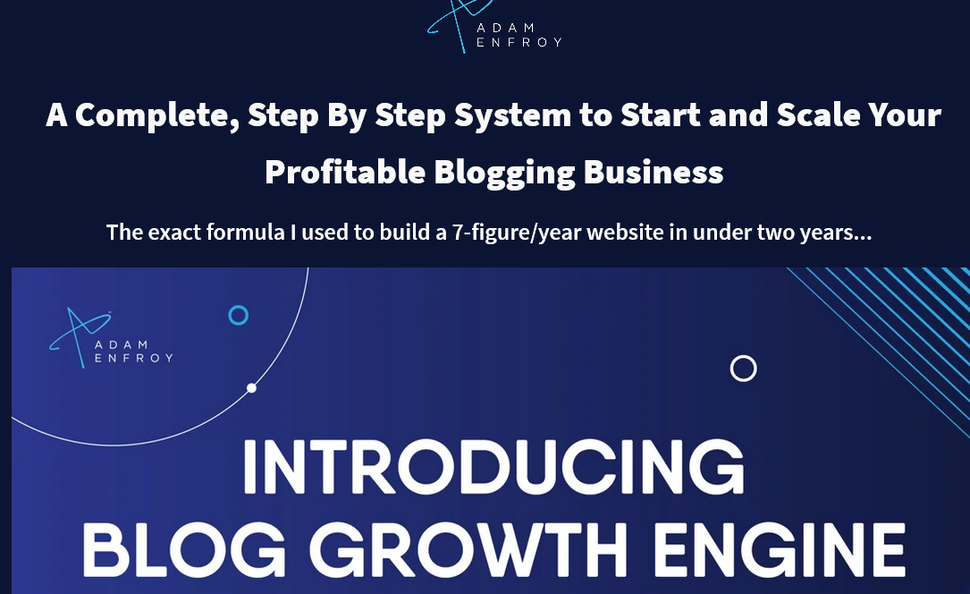 Adam Enfroy – Blog Growth Engine 2023 Update 3 Download