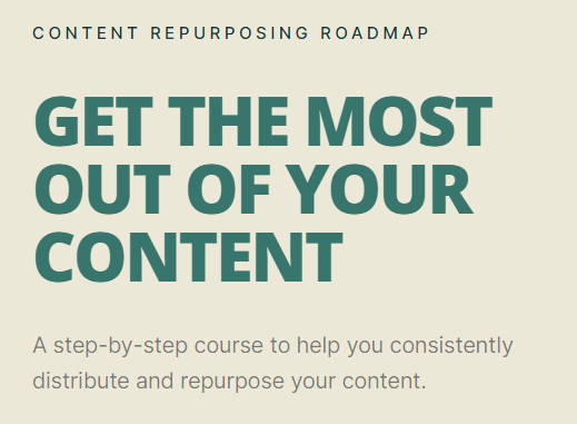 Justin Simon – Content Repurposing Roadmap Download