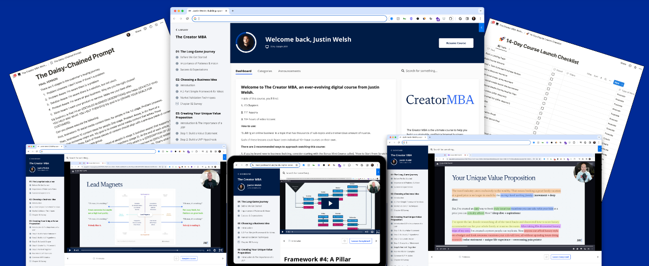 Justin Welsh – The Creator MBA Download
