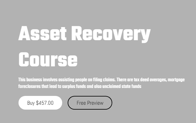 Money Making Juggernaut – Asset Recovery Course Download