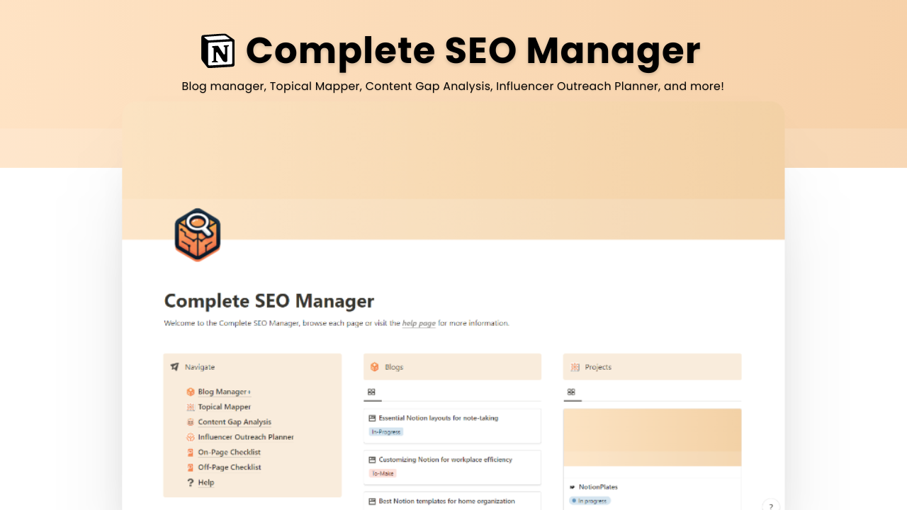 Notion For SEO – Complete SEO Manager For Notion Download