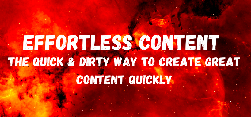 Ryan Booth – Effortless Content – The Quick &amp; Dirty Way To Create GREAT Content Quickly Download