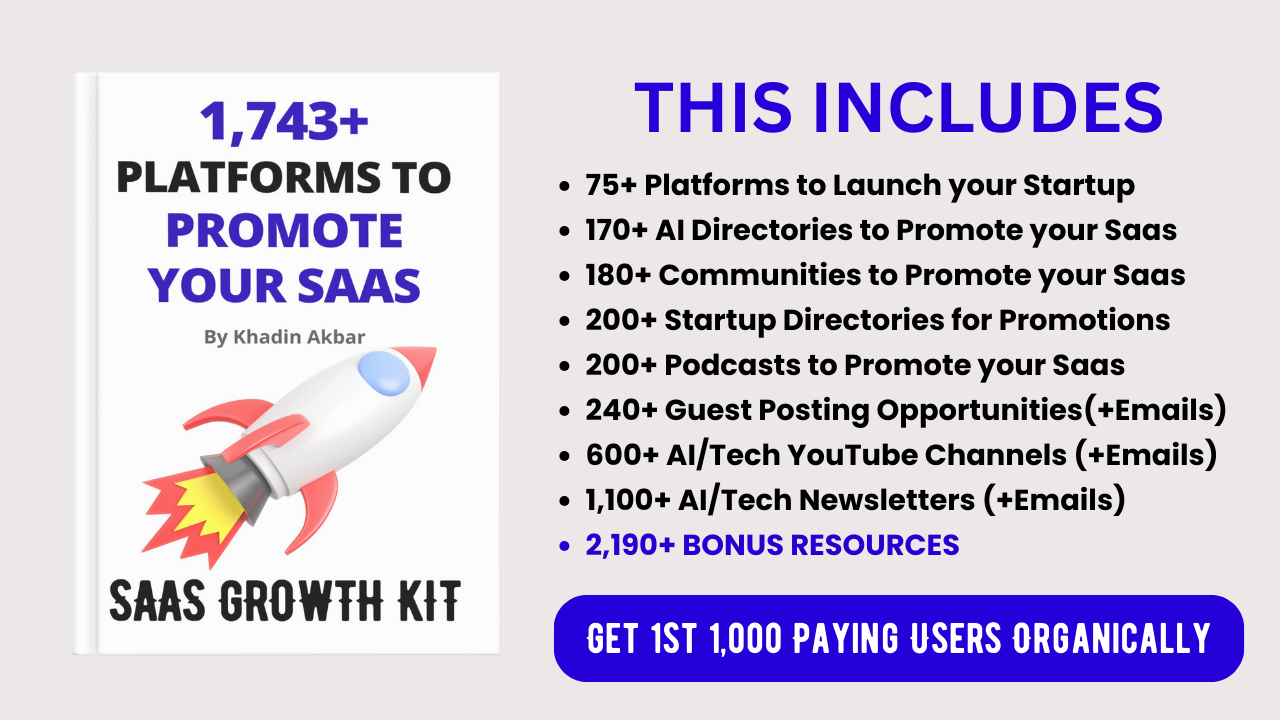 Saas Pedia – Saas Growth Kit 2024 [1,743+ Places to Promote your Startup] Download