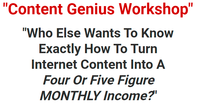 Tony Shepherd – Content Genius Workshop Free Download
