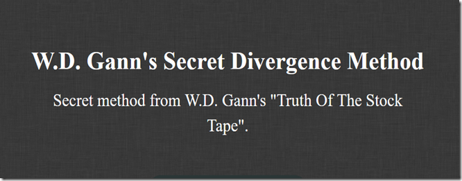 W.D. Gann’s Secret Divergence Method Download