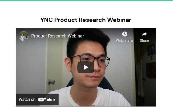 Yik Chan – YNC Academy – Product Research Webinar Download